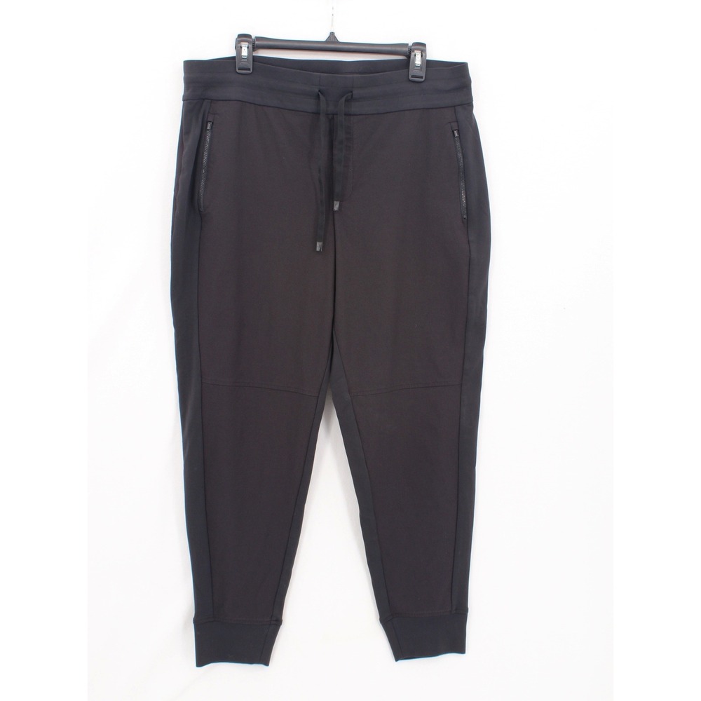 Athleta Headlands Hybrid Trek Jogger Black Hiking Pants Women 16 Zipper Pockets